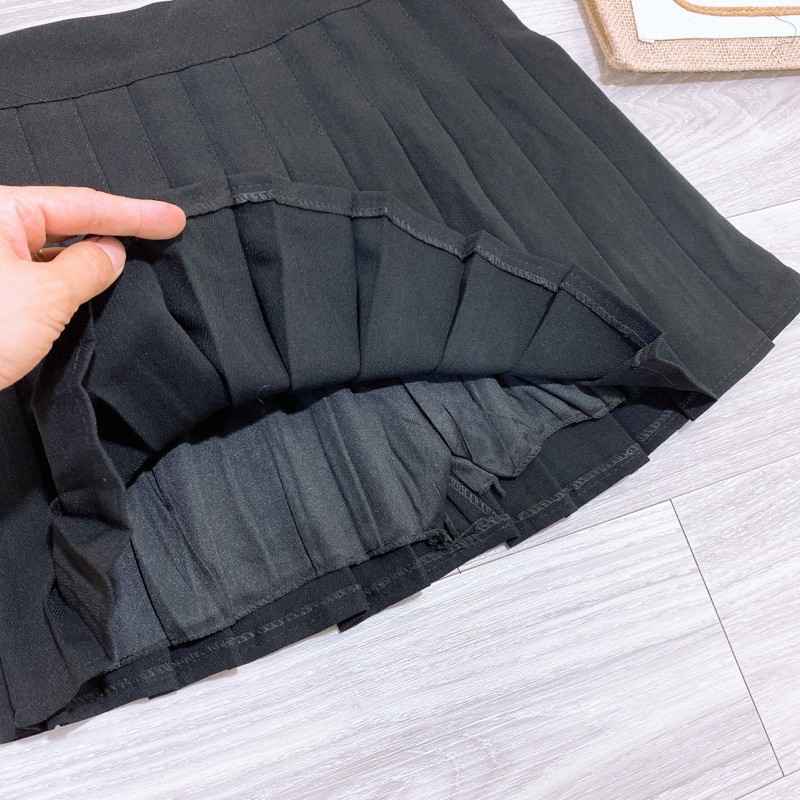 Chân váy TENNIS nữ ngắn thời trang, chân váy nữ học sinh xếp ly trơn màu mã