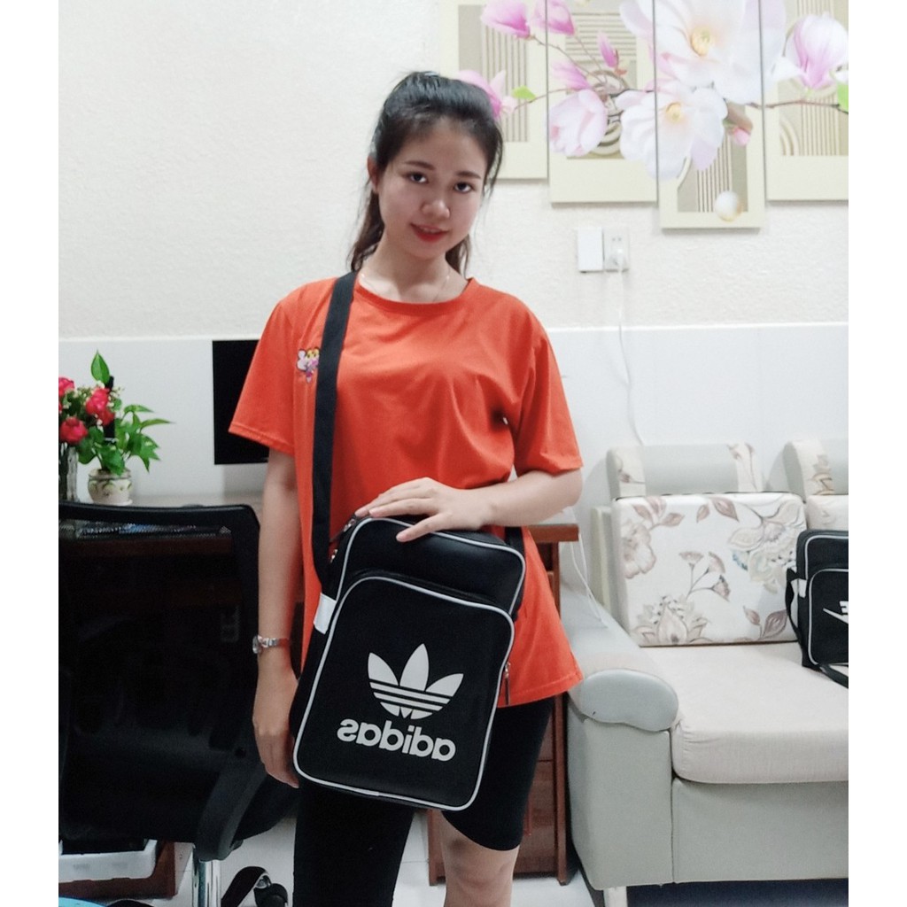 SALE HẾT MẪU - Túi đeo chéo 2 ngăn in hình nam nữ đều đeo được