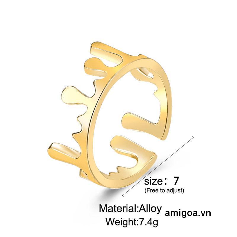 Nhẫn Hình Vương Miện Phong Cách Thời Trang Đơn Giản 2021 Dành Cho Nam