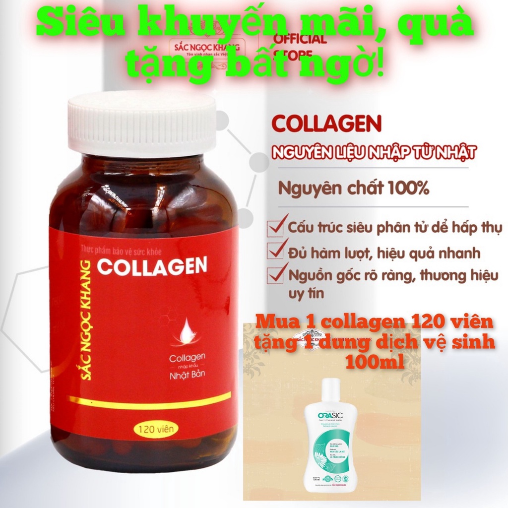 Viên uống collagen Sắc Ngọc Khang (hộp 120v), trẻ đẹp cùng thời gian