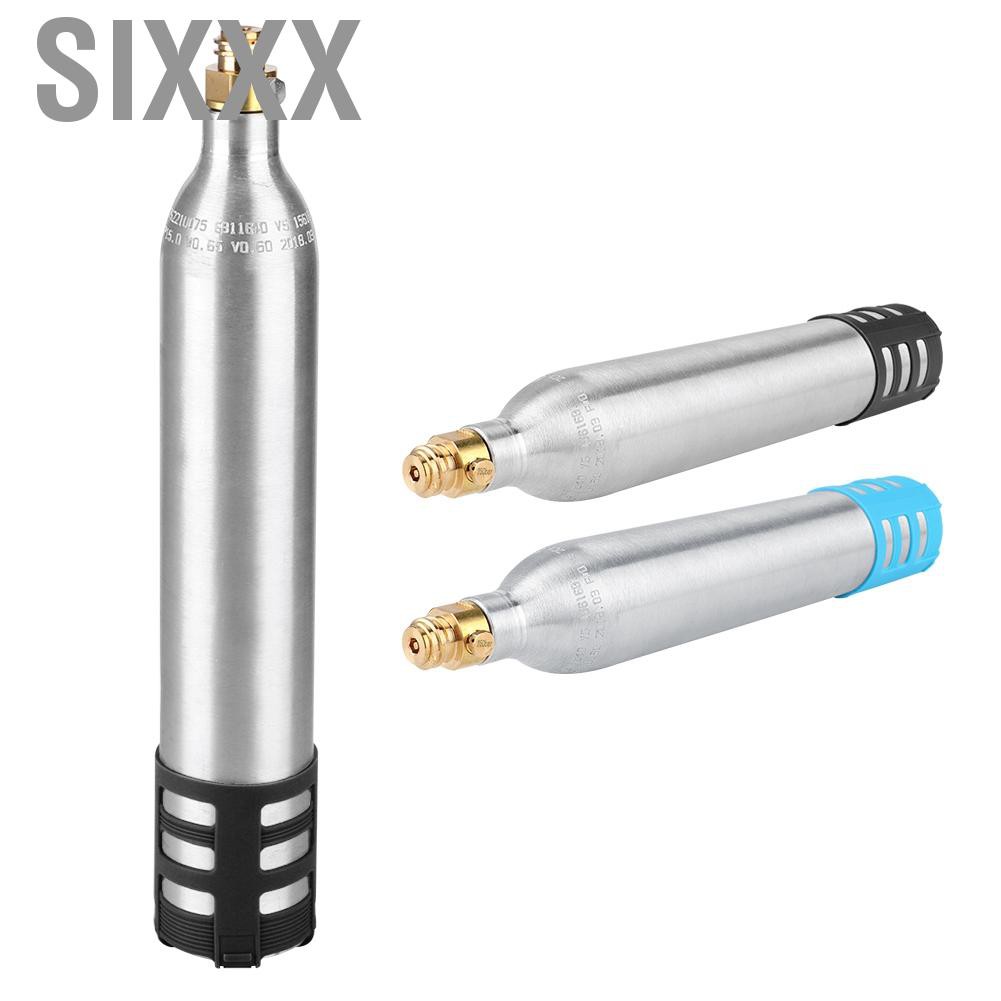 Sixxx Refillable 0.6L Recharge CO2 Cartridge Gas Cylinder Reusable for Soda Machines