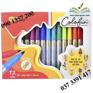 Bút lông dầu màu thiên long colokit pm-c01 12 màu mtmt