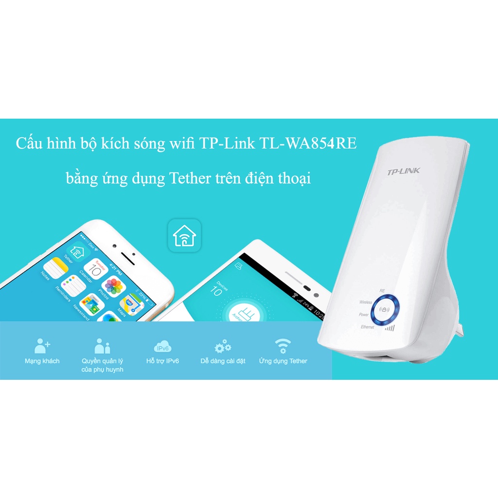 Bộ mở rộng sóng Wi-Fi tốc độ 300Mbps TP-LINK TL-WA854RE
