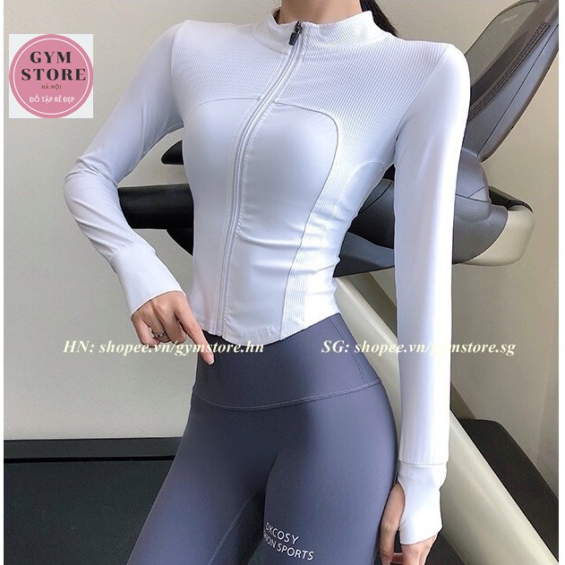 Áo khoác Chống Nắng Tập Gym Yoga❤️𝑯𝑨̀𝑵𝑮 𝑿𝑰̣𝑵❤️ Ôm Body Siêu Tôn Dáng Cao Cấp Thể Thao Nữ Đồ Tập Rẻ Mà Đẹp 𝑮𝒀𝑴𝑺𝑻𝑶𝑹𝑬 338