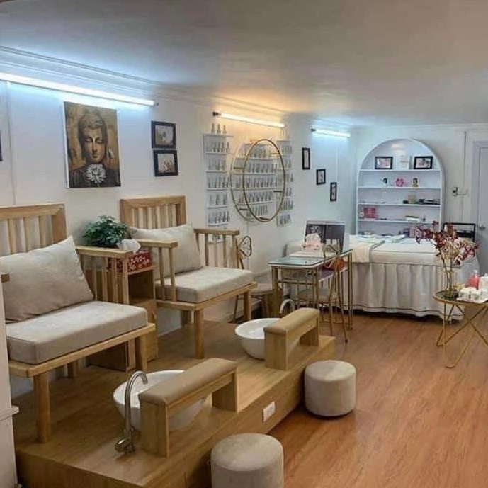 Bộ Ghế Nail Hot Trend Nhất Hiện Nay Hoàn Toàn Bằng Gỗ Thông Thiên Nhiên