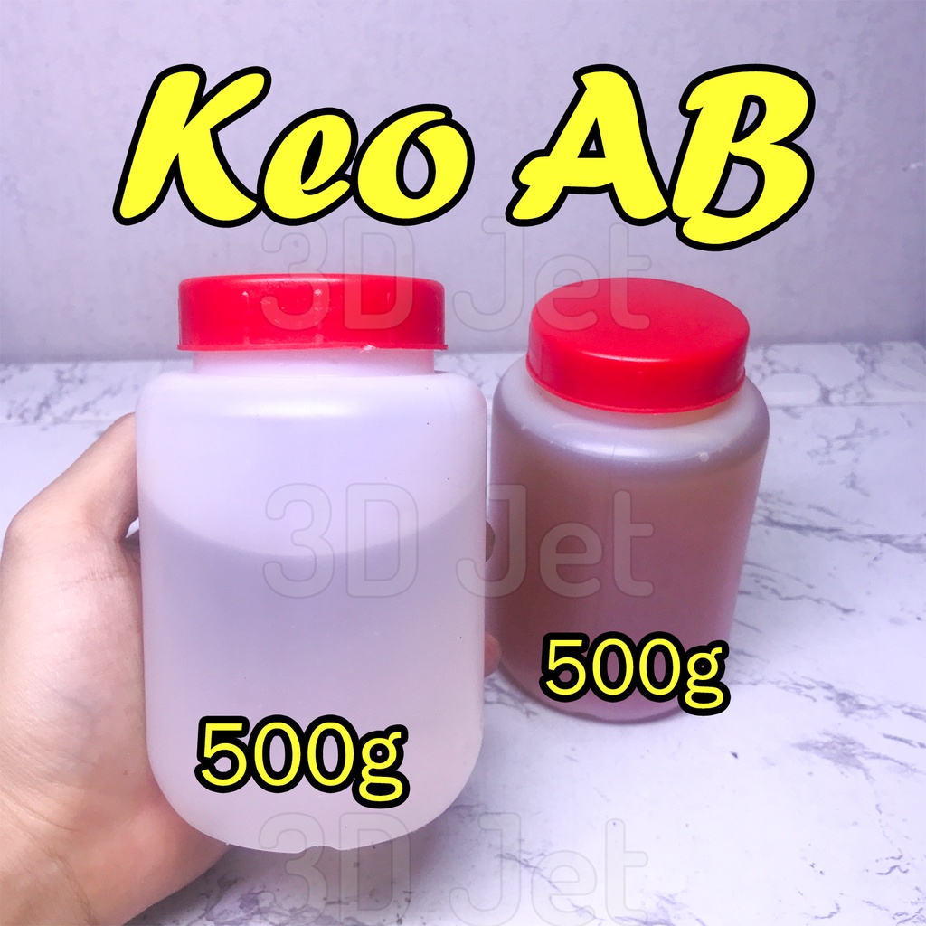 Keo AB 500g , Keo hai thành phần ,Keo dán mọi vật liệu, Keo epoxy, lọ keo, chai keo