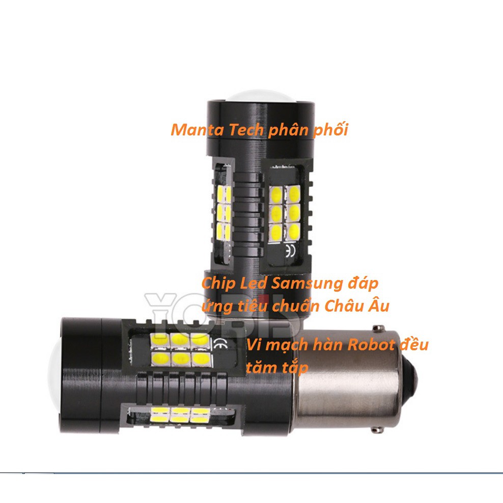 02 Đèn Led phanh, đèn hậu Hãng Yobis gắn chip led Samsung - chân 1157   hoặc chân 7443
