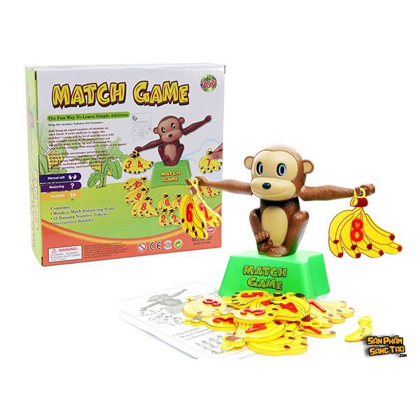 Trò Chơi Khỉ Con Học Toán - Monkey Match Game Học Phép Tính Nhanh Cho Trẻ