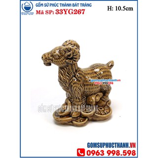 Tượng sứ con Giáp tuổi Mùi gốm Bát Tràng