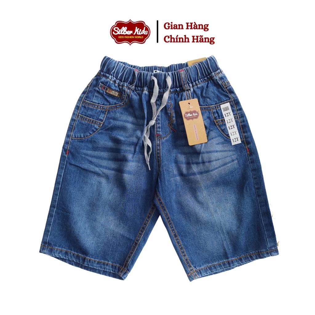 [Mã BMBAU50 giảm 7% đơn 99K] Quần Jean Lửng Bé Trai 27-45kg Phối Túi Đính Fashion SILBER KIDS