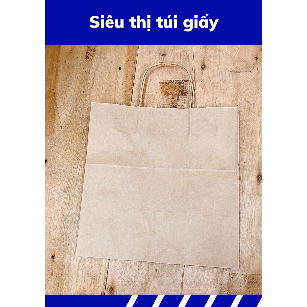 COMBO 50 CHIẾC TÚI GIẤY KRAFT S21: 28x17x29 cm CÓ QUAI ( ẢNH THẬT)