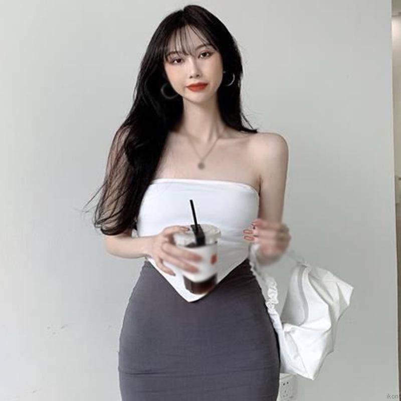 Áo Cotton Lụa Dệt Kim Sát Nách Lưng Cao Thời Trang Mùa Hè Cho Nữ