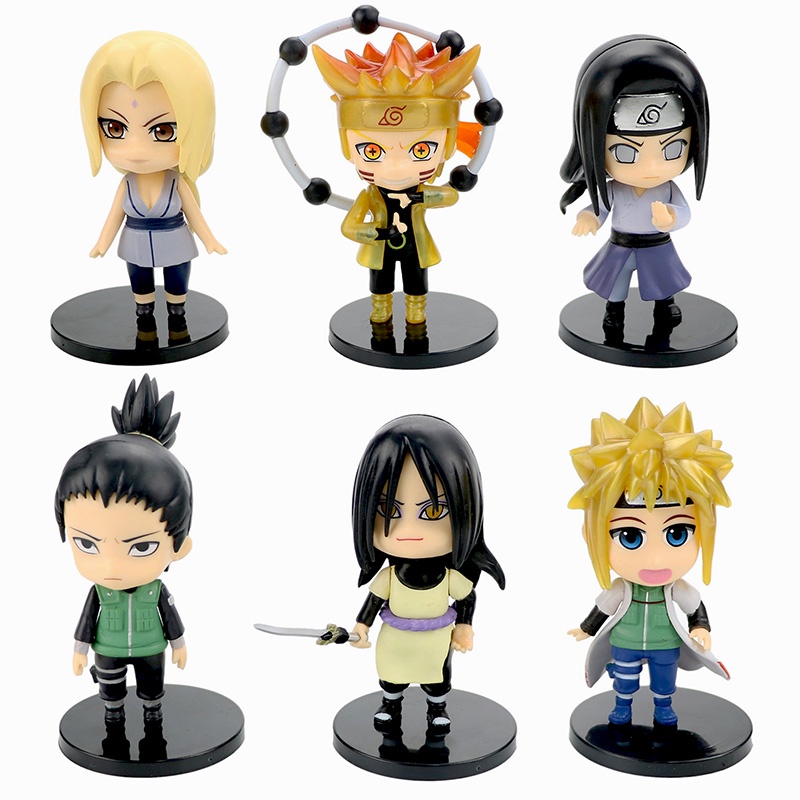 6 pieces Uzumaki Namikaze Minato Orochimaru Hyūga Neji Tsunade Figures Kit