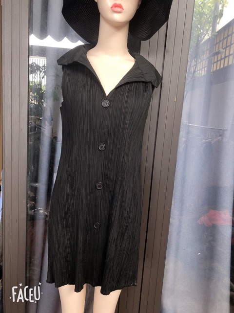 Đầm sơ mi màu đen big size combo 4