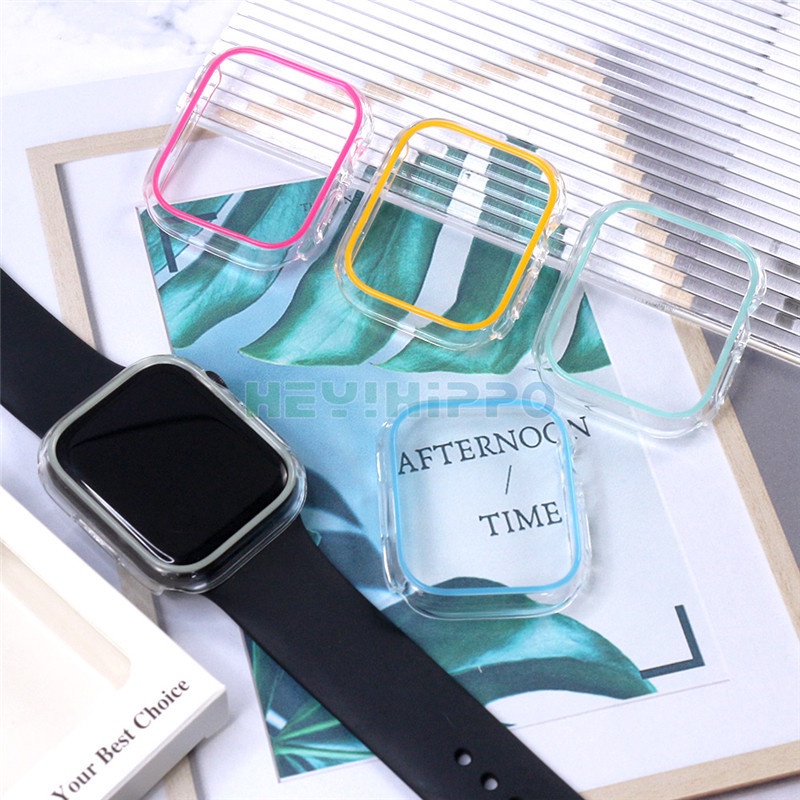 Phù Hợp Ốp Bảo Vệ Mặt Đồng Hồ Màu Dạ Quang Cho Watch7 Series 7 6 se 5 4 3