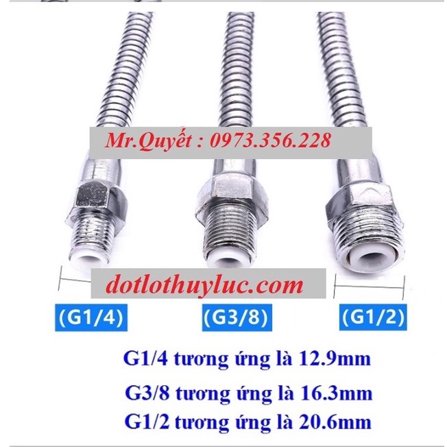 Vòi tưới nguội kim loại ren ngoài 12mm, ống phun nước làm mát bằng kim loại ren ngoài 1/4 inch