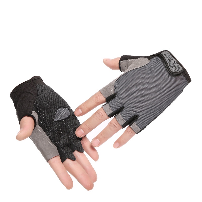 Thể thao nửa ngón tay thoáng khí Thể dục thể thao Đạp xe đạp xe Găng tay cụt ngón Găng Tay Xe Máy, Đi Phượt Cụt Ngón