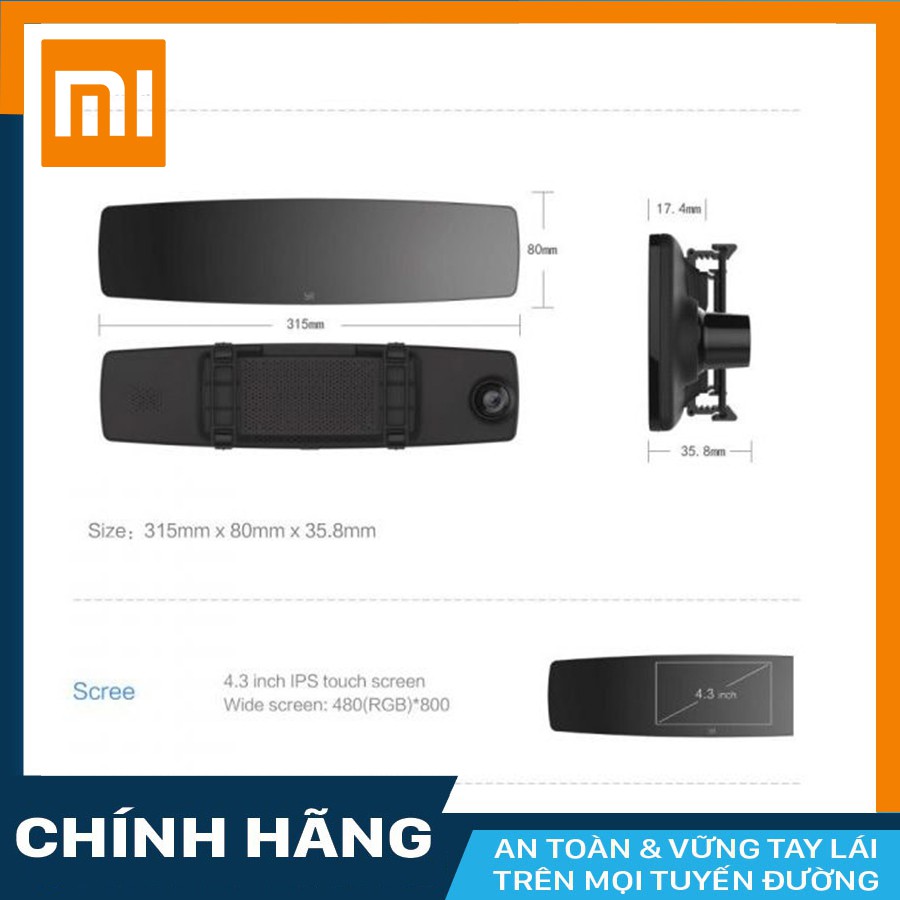 Camera hành trình Xiaomi YI Mirror | BigBuy360 - bigbuy360.vn