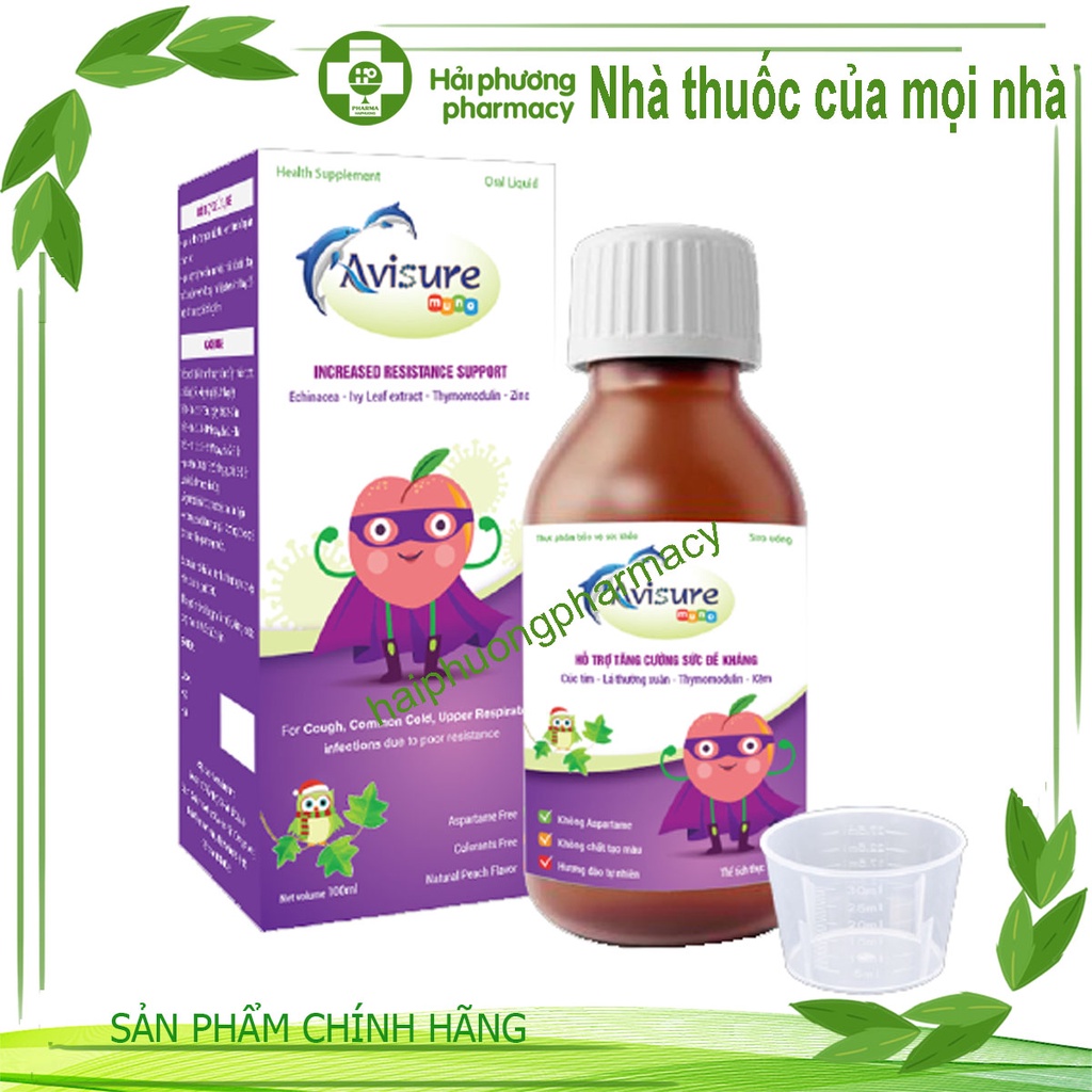 Avisure Muno - tăng sức đề kháng tự nhiên cho bé (chai 100ml)