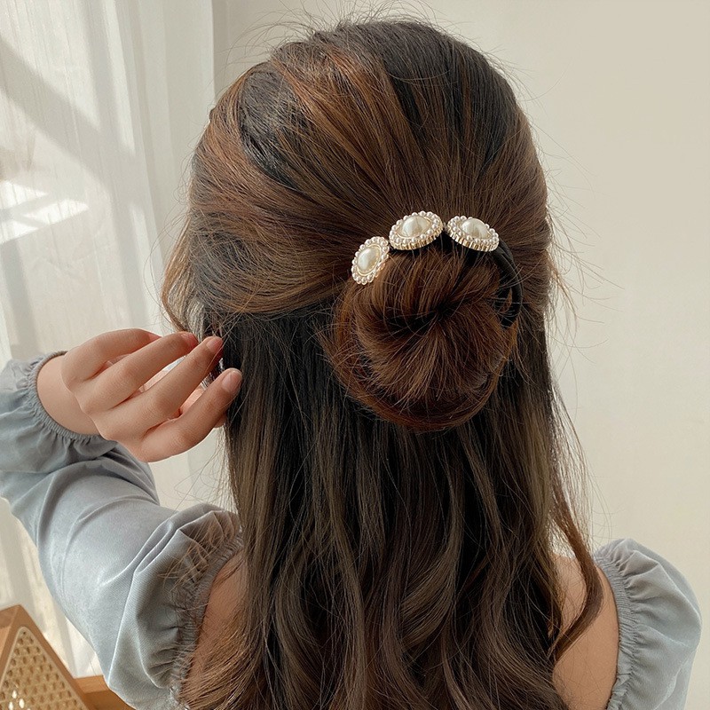 Kẹp tóc đính ngọc trai giả sang trọng cho nữ