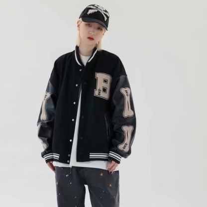 Áo khoác bomber len nam áo da rời hip-hop đường phố cho Nale giới bomber T-Shirt