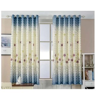 1 Tấm rèm vải Khoen Lỗ, Khoen Ri Đô, Rèm Dán khổ 2m - hoa bồ công anh kèm ảnh thật
