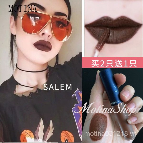 (Hàng Mới Về) Son Kem Lì Màu Cà Phê Socola Nâu Trang Điểm Phong Cách Âu Mỹ