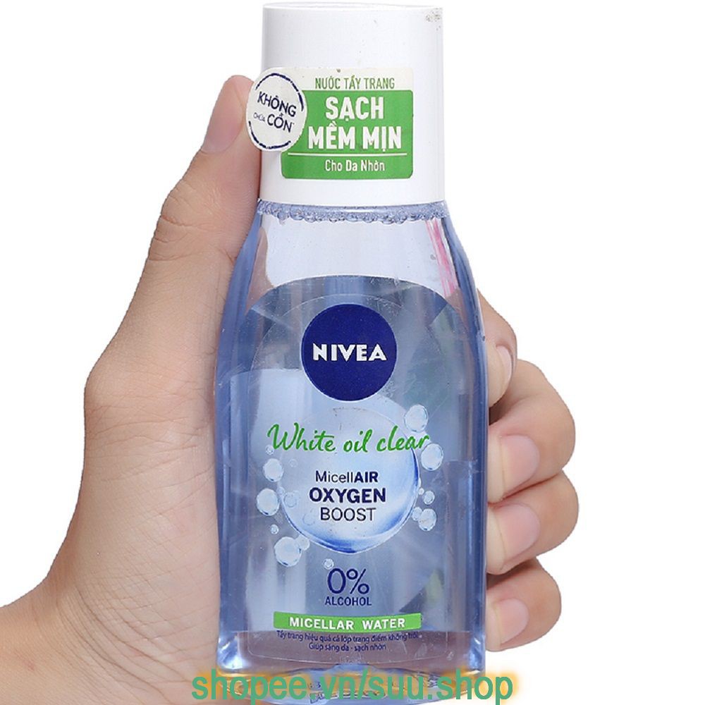 Nước Tẩy Trang (Xanh) 125ml Cho Da Nhờn Nivea Micellar Water Ngăn Nhờn Và Ngừa Mụn, suu.shop cam kết 100% chính hãng