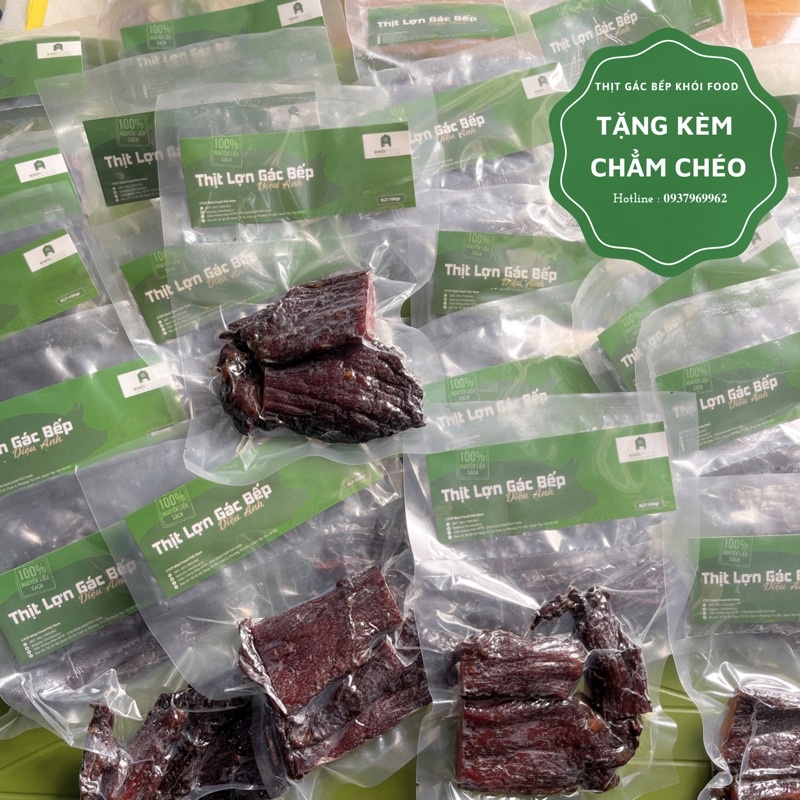 Lợn gác bếp Khói food ngon đặc biệt 100gram [Tặng kèm chẳm chéo] | BigBuy360 - bigbuy360.vn