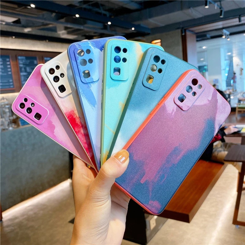 Ốp điện thoại cạnh vuông nhiều màu lựa chọn cho Samsung ss Galaxy A03s A02s A02 A12 A52 A52s A72 5G 4G 2021