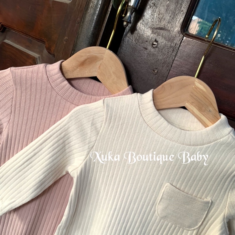 Bodysuit Dài Tay Đáp Túi Ngực Bé Trai Bé Gái (6-15kg) Chất Co Giãn Mềm Mịn Dày Dặn Hãng Jennybebe Cao Cấp [ảnh Thật]