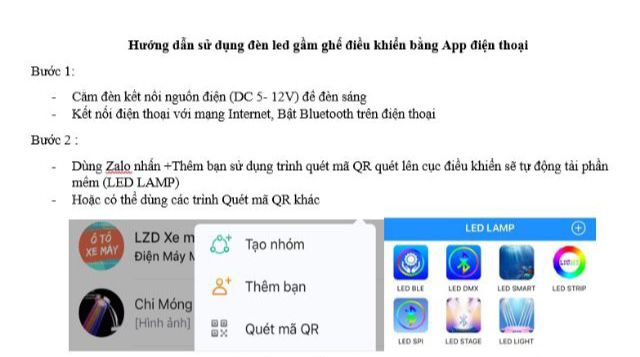 Bộ đèn led gầm ghế ô tô 12V(Sử dụng App) Cảm biến nhạc + Kèm hướng dẫn sử dụng
