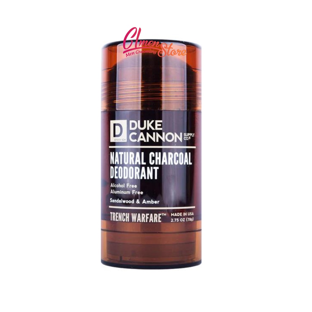 Lăn khử mùi Duke Cannon Trench Warfare Natural Charcoal – 78g