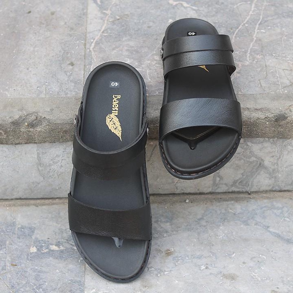 Sandal Nam Da Bò, Đế Khâu Chắc Chắn, Quai Gấp Thông Minh mã DE-1