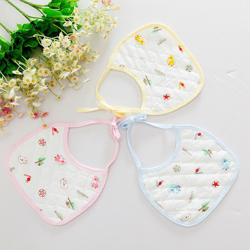 Yếm xô yếm tròn cho bé buộc dây chất liệu cotton thấm hút vượt trội 106