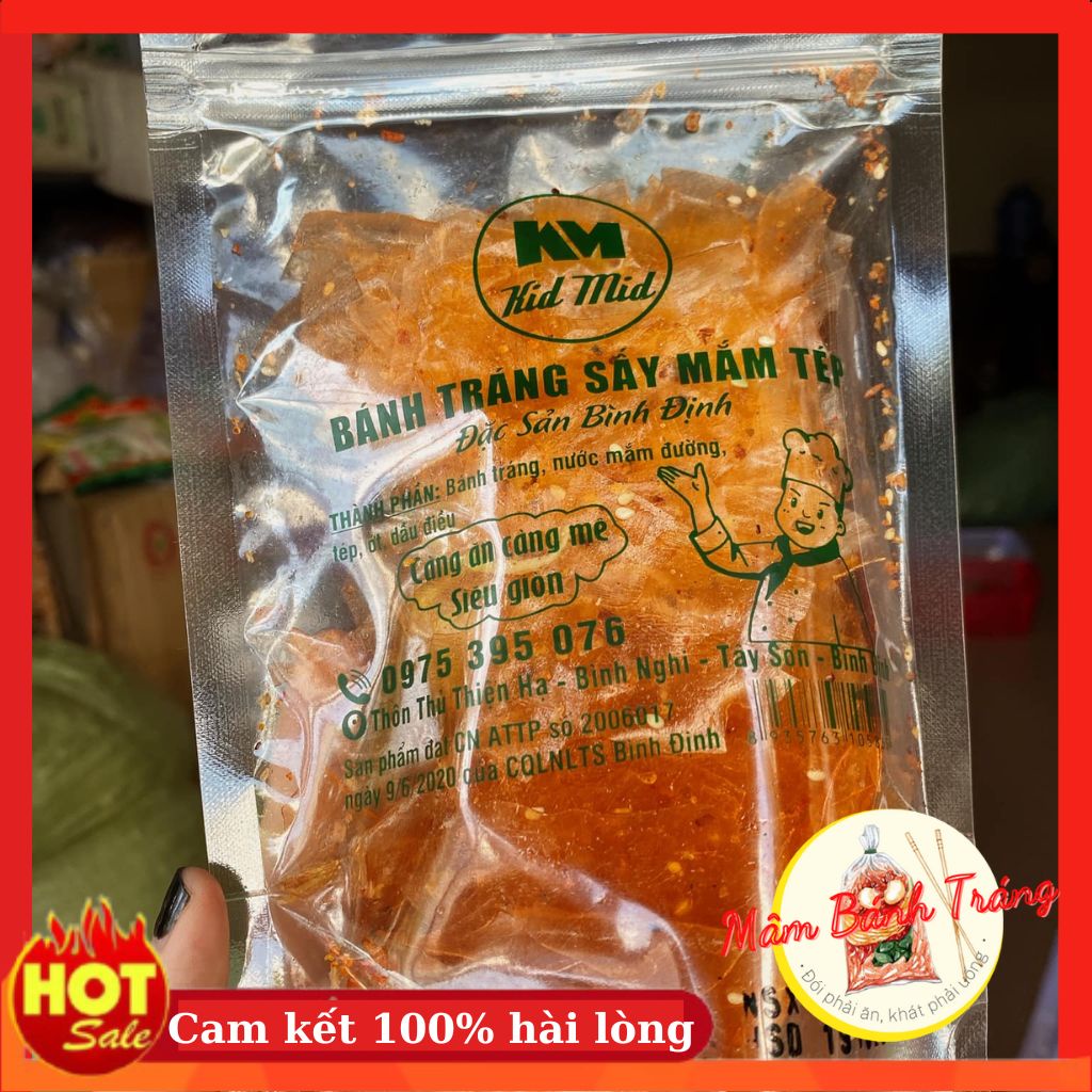 Bánh tráng sấy mắm tép đặc sản Bình Định bánh tráng mắm tép ngon giòn càng ăn càng mê - 04100195