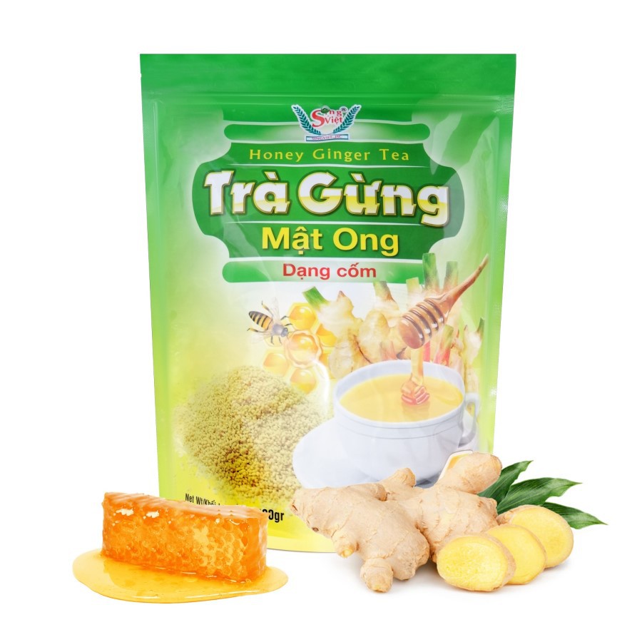 Túi Trà gừng mật ong Sing Việt 400g (Dạng cốm, 20 túi x 20g) dùng cho gia đình, quán cà phê, kinh doanh đồ uống