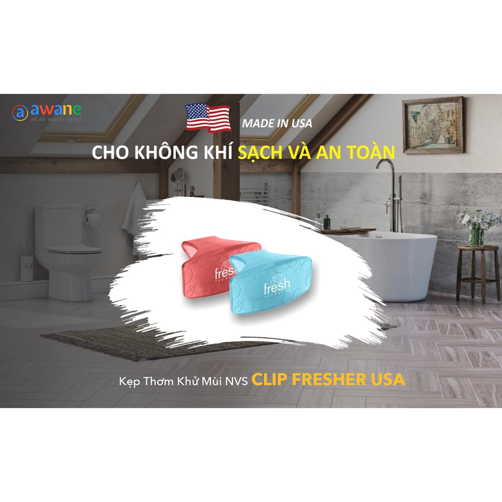 Kẹp Thơm Nhà Vệ Sinh Clip Fresher - Hiệu quả gấp 3 lần sáp thơm