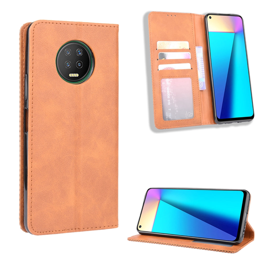 Infinix Note 7 Luxury Flip Slim Business PU Leather Wallet Stand Card Case Cover