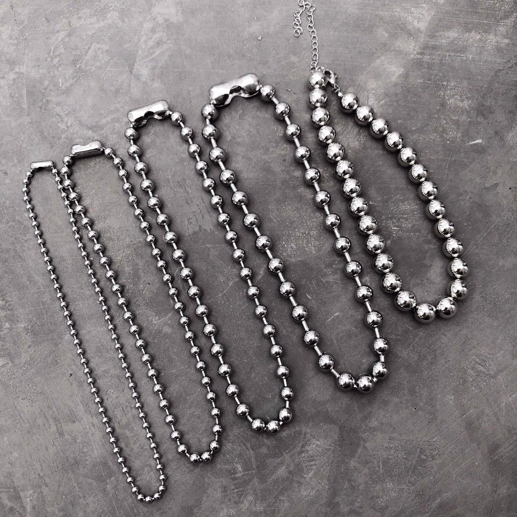 Dây chuyền bi ball chain 4mm unisex nam nữ N45 Choker Club