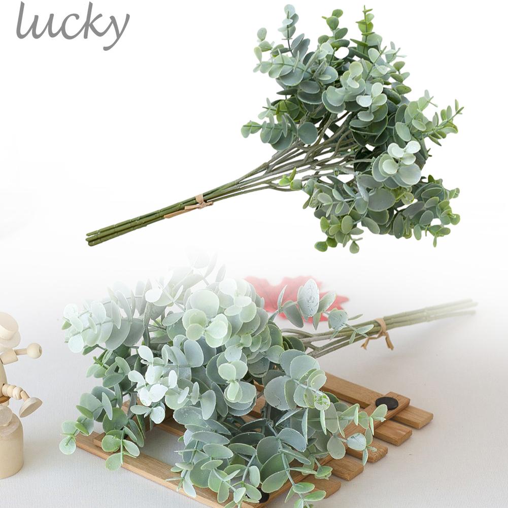 LUCKY~Artificial Eucalyptus Leaves Branches Stems Faux Greenery Plant for Bouquet Vase#Ready Stock