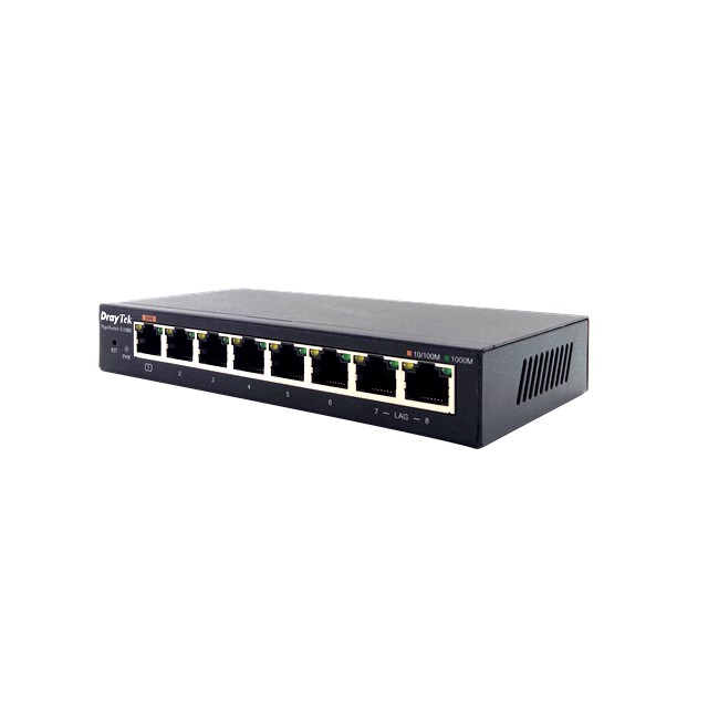 Bộ chia mạng DrayTek VigorSwitch G1080 - 8 cổng Gigabit hỗ trợ chia VLAN