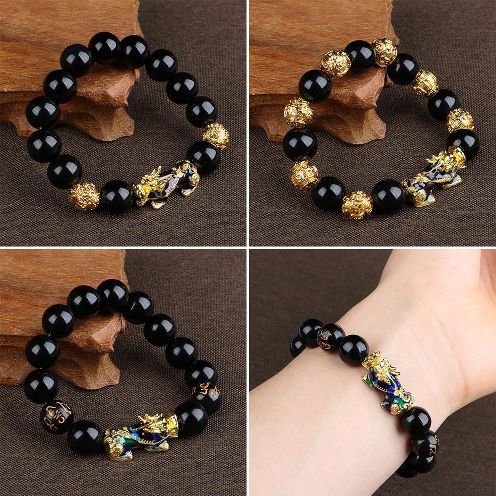 Vòng Đeo Tay May Mắn Cho Nam|Mặt Dây Chuyền Hình Linh Vật Thay Đổi Màu Sắc