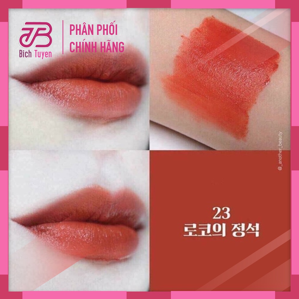Màu 23 Son kem lì Bbia Last Velvet Lip Tint Version 5 23 Romantic Note 5g - Cam Đỏ Đất - Son Kem Bbia  #23 BT Cosmetic