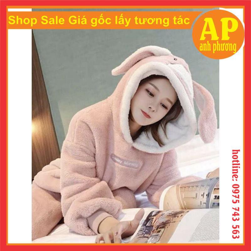 bộ thỏ lông thêu hai mặt có ảnh thật sp