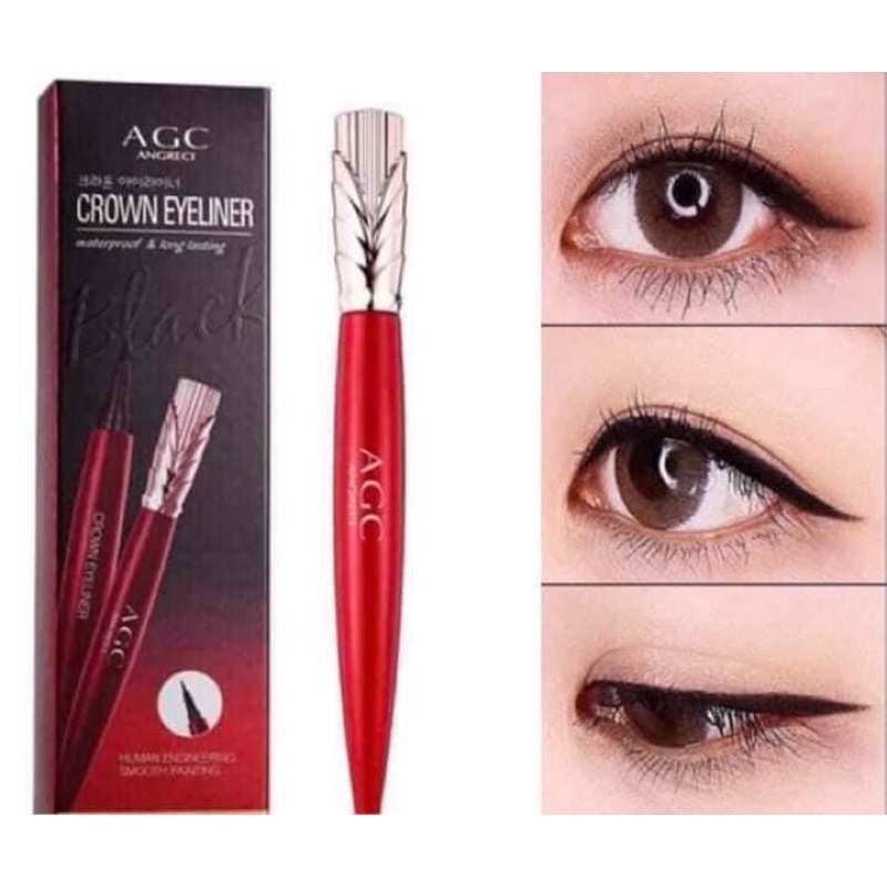 Bút Kẻ Mắt Crown Eyeliner AGC Wateproof &amp; long lasting Xuất xứ tại Hàn Quốc