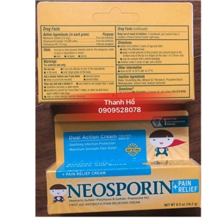 Thuốc Neosporin điều trị bỏng, sơ cứu vết thương, trị lở loét, vết cắt cho trẻ em