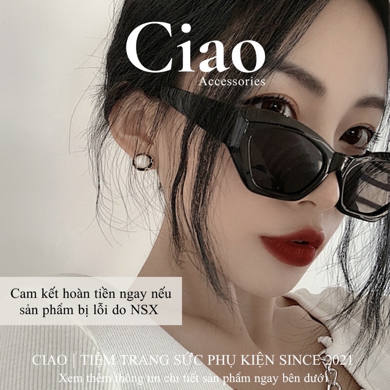 [HOẢ TỐC 1H] Kính mát/ Kính thời trang thiết kế bản đa giác trendy mã 14 Ciao accessories