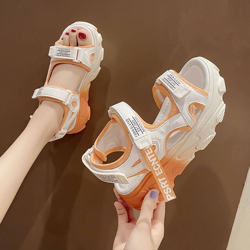 Dép da nữ dép quai hậu nữ giá rẻ Sandal Đế Dày Phong Cách Hàn Quốc Mới