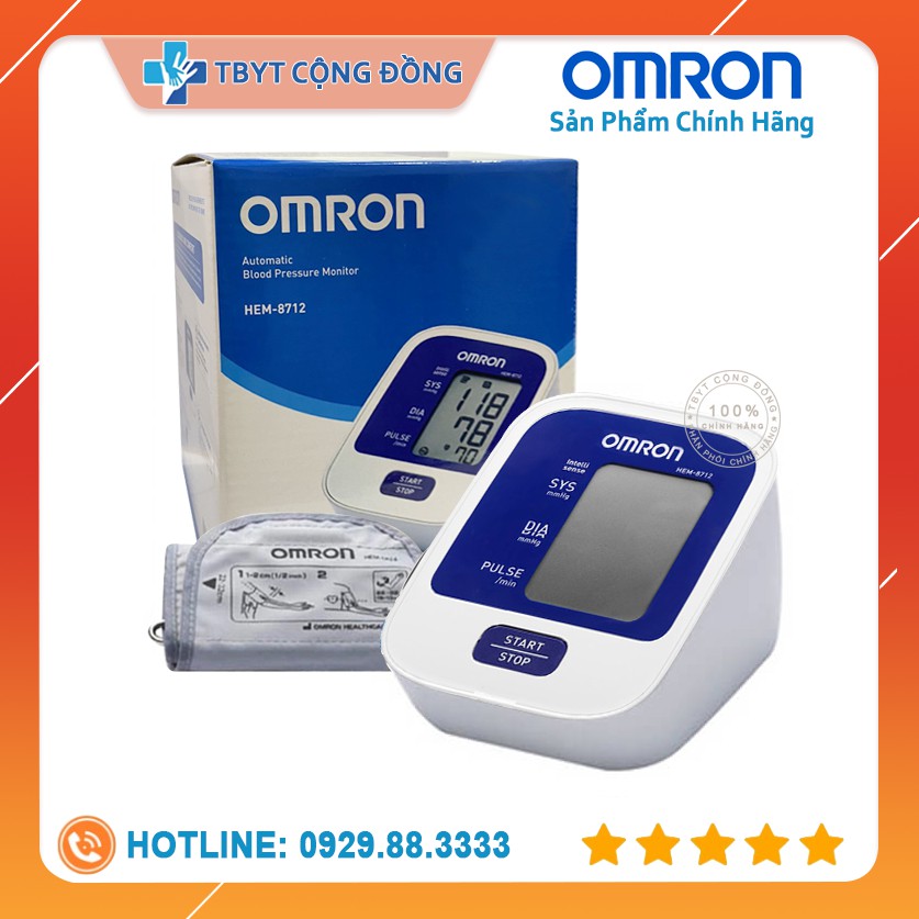 Máy đo huyết áp bắp tay Omron HEM - 8712  Bảo Hành 5 Năm Chính Hãng